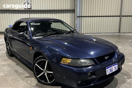 Blue 2002 Ford Mustang Convertible Cobra