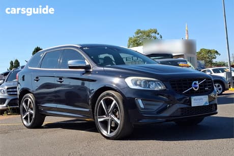 Black 2015 Volvo XC60 Wagon T6 R-Design