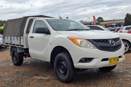 White 2013 Mazda BT-50 Cab Chassis Xt (4X2)