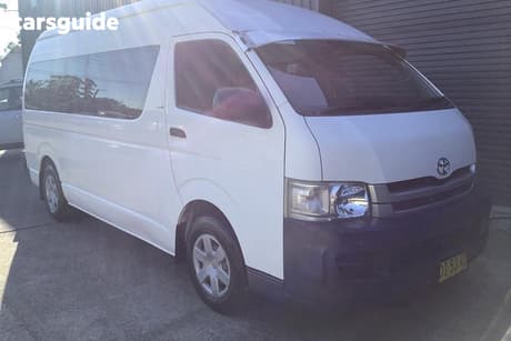 White 2008 Toyota HiAce Bus Commuter