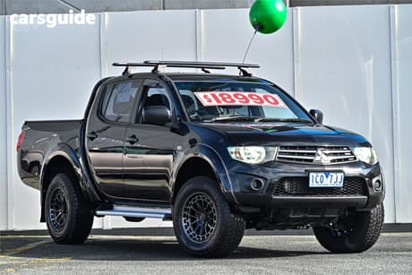 Black 2014 Mitsubishi Triton Double Cab Utility Glx (4X4)