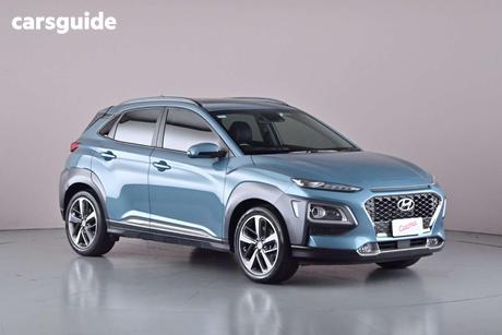 Blue 2018 Hyundai Kona Wagon Highlander (Awd)