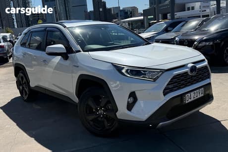 White 2019 Toyota RAV4 Wagon Cruiser 2Wd Hybrid