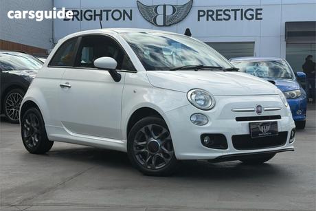 White 2014 Fiat 500 Hatchback Sport