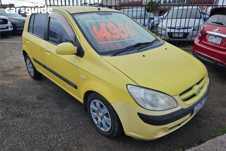 Yellow 2006 Hyundai Getz Hatchback 1.6