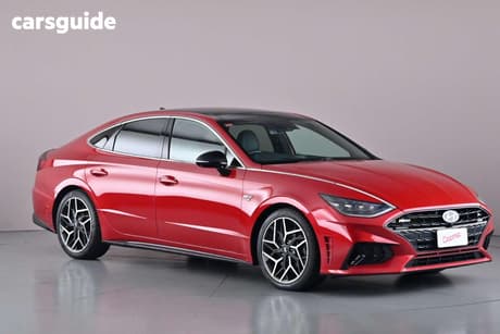 Red 2021 Hyundai Sonata Sedan N Line