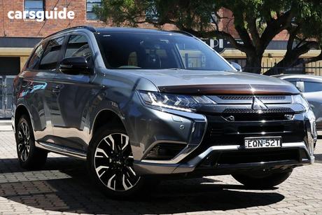 Grey 2021 Mitsubishi Outlander Wagon Phev Gsr 5 Seat (Awd)