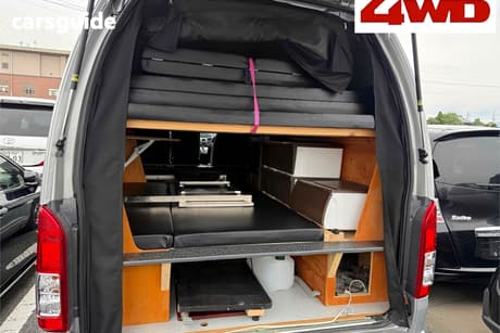 Silver 2019 Toyota HiAce Commercial SLWB 4WD DX CAMPERVAN, SOLAR PANEL,