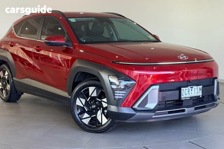 Red 2025 Hyundai Kona Wagon Hybrid Premium