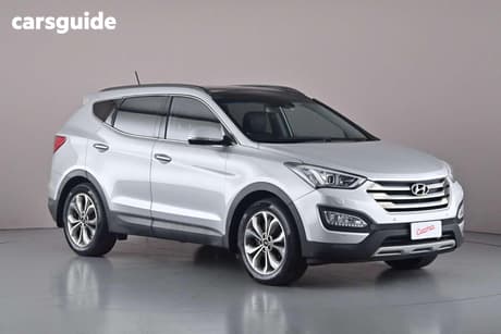 Silver 2015 Hyundai Santa FE Wagon Highlander Crdi (4X4)