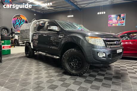 Grey 2013 Ford Ranger Dual Cab Utility Xlt 3.2 (4X4)