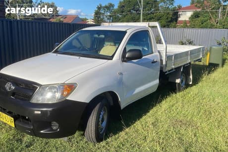 White 2008 Toyota Hilux Cab Chassis Workmate
