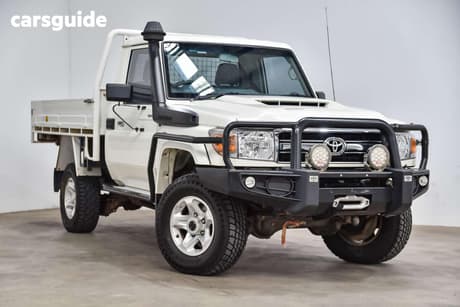 White 2021 Toyota Landcruiser Cab Chassis Gxl