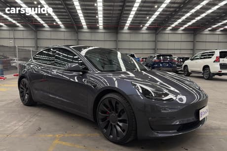 Grey 2022 Tesla Model 3 Sedan Performance