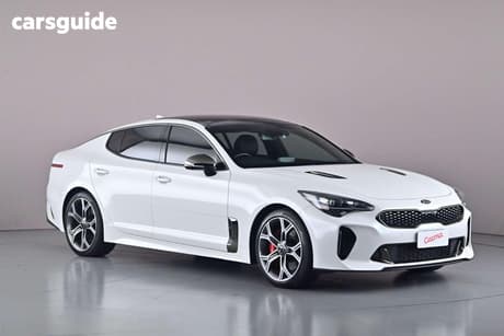 White 2018 Kia Stinger Sedan Gt (Black Leather)