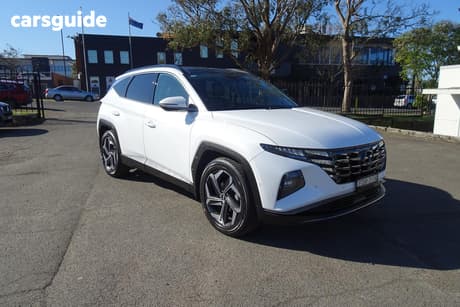 White 2021 Hyundai Tucson Wagon Highlander (Awd)
