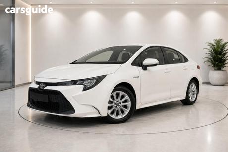 White 2021 Toyota Corolla Sedan HYBRID