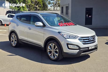 Silver 2013 Hyundai Santa FE Wagon Highlander Crdi (4X4)