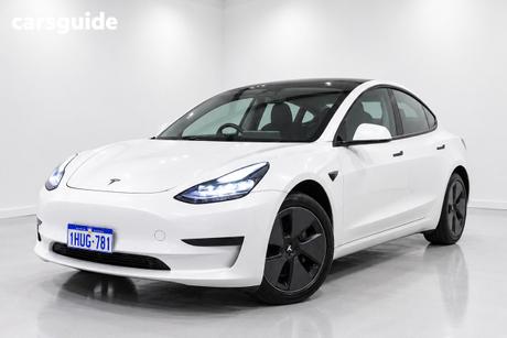 White 2023 Tesla Model 3 Sedan Rear-Wheel Drive
