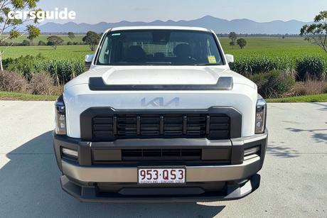 White 2025 Kia Tasman Double Cab Chassis Sx (4X4) Black Fender