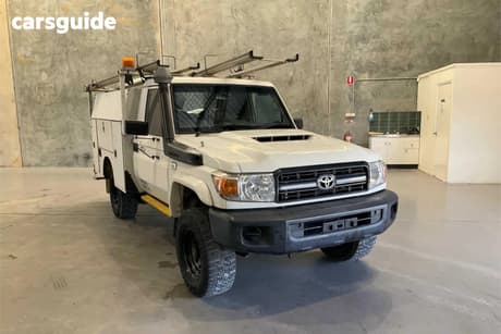 White 2017 Toyota Landcruiser Cab Chassis Workmate (4X4)
