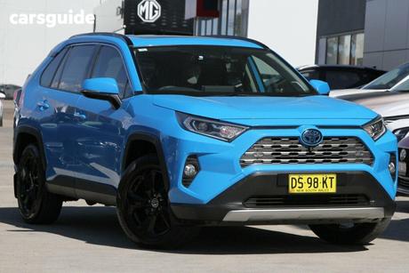 Blue 2021 Toyota RAV4 Wagon Cruiser (2Wd) Hybrid