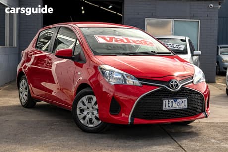 Red 2015 Toyota Yaris Hatchback Ascent