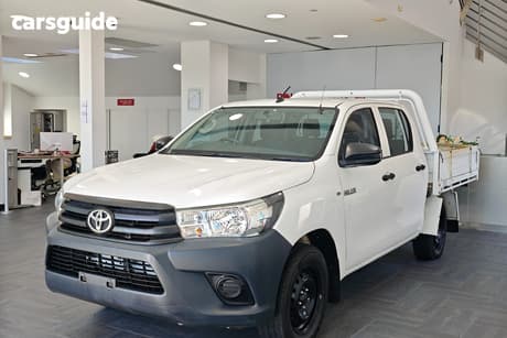 White 2019 Toyota Hilux Double Cab Pick Up Workmate