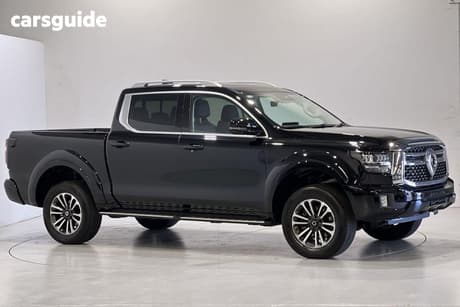 Black 2025 GWM Cannon Alpha Dual Cab Utility Ultra (4X4)