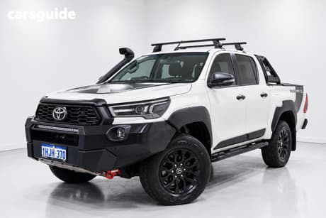 White 2021 Toyota Hilux Double Cab Pick Up Rugged X 48V (4X4)