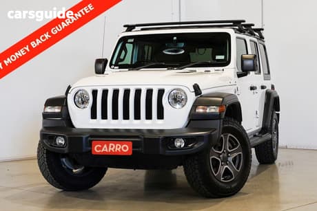 White 2019 Jeep Wrangler Unlimited Softtop Sport S (4X4)