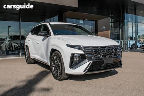 White 2026 Hyundai Tucson Wagon Elite Hybrid N Line (Fwd)