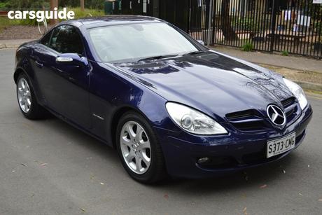 Blue 2007 Mercedes-Benz SLK200 Convertible Kompressor