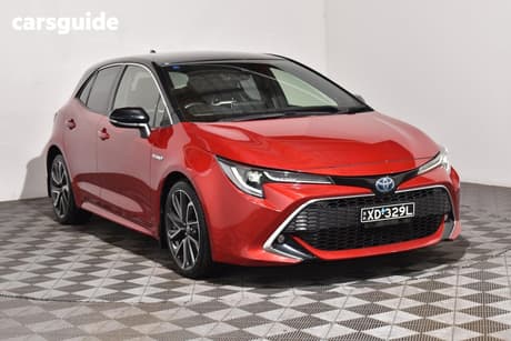 Red 2020 Toyota Corolla Hatchback Zr Hybrid