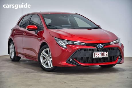 Red 2022 Toyota Corolla Hatchback Sx Hybrid