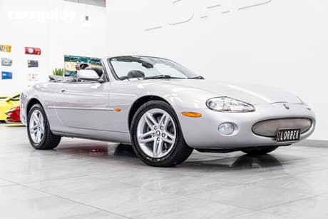 Silver 2002 Jaguar XK8 Convertible