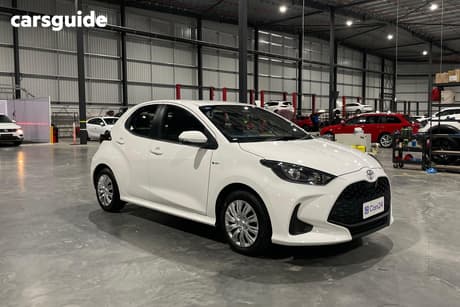 White 2024 Toyota Yaris Hatchback Ascent Sport Hybrid