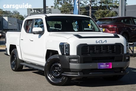 White 2025 Kia Tasman Double Cab Chassis S (4X4) Black Fender