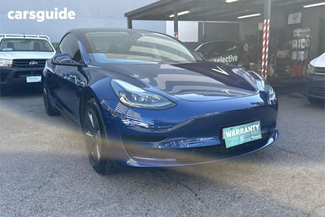 Blue 2021 Tesla Model 3 Sedan Standard Range Plus Rwd
