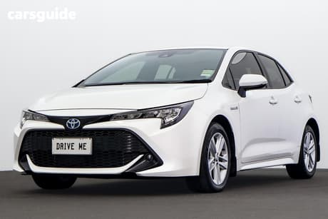White 2021 Toyota Corolla Hatchback Ascent Sport Hybrid