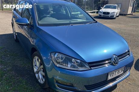 Blue 2015 Volkswagen Golf Wagon 103 Tsi Highline