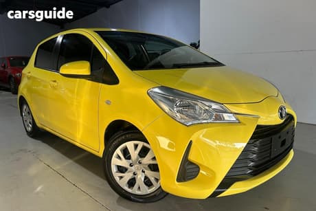 Yellow 2018 Toyota Yaris Hatchback Ascent