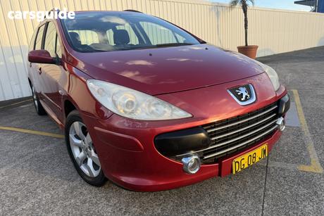 Burgundy 2007 Peugeot 307 Wagon Xs Hdi 1.6 Touring