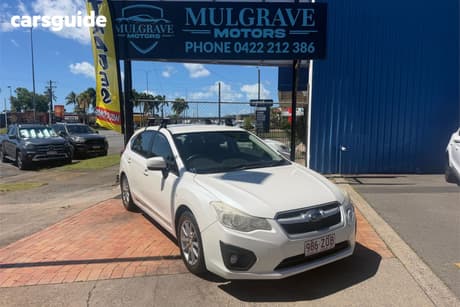 White 2014 Subaru Impreza Hatchback 2.0I (Awd)