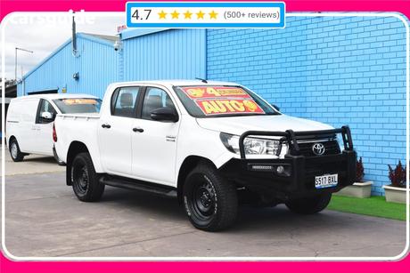 White 2018 Toyota Hilux Dual Cab Utility Sr (4X4)