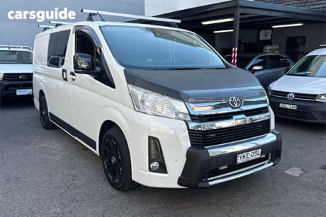 White 2020 Toyota HiAce Van Lwb Crew Tow & Stow Pack