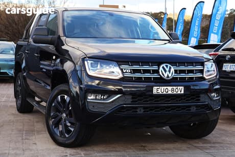 Black 2022 Volkswagen Amarok Dual Cab Utility Tdi580 Highline 4Motion