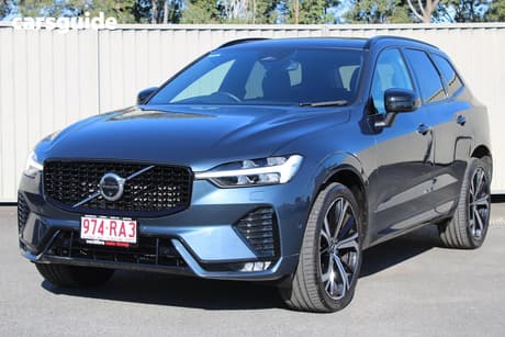 Blue 2021 Volvo XC60 Wagon B6 R-Design Mhev
