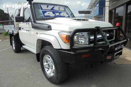 White 2021 Toyota Landcruiser Cab Chassis Gxl