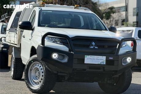 White 2022 Mitsubishi Triton Cab Chassis Glx (4X4)